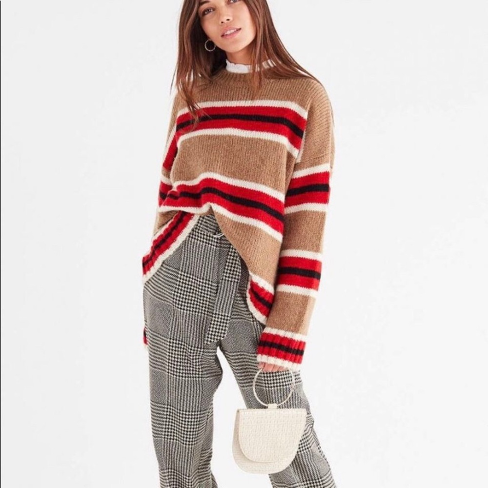 uo oversized striped boyfriend sweater